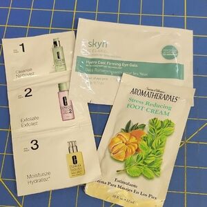 Clinique Skincare Set Skyn Iceland Eye Gels Aromatherapaes Foot Cream Lot of 3